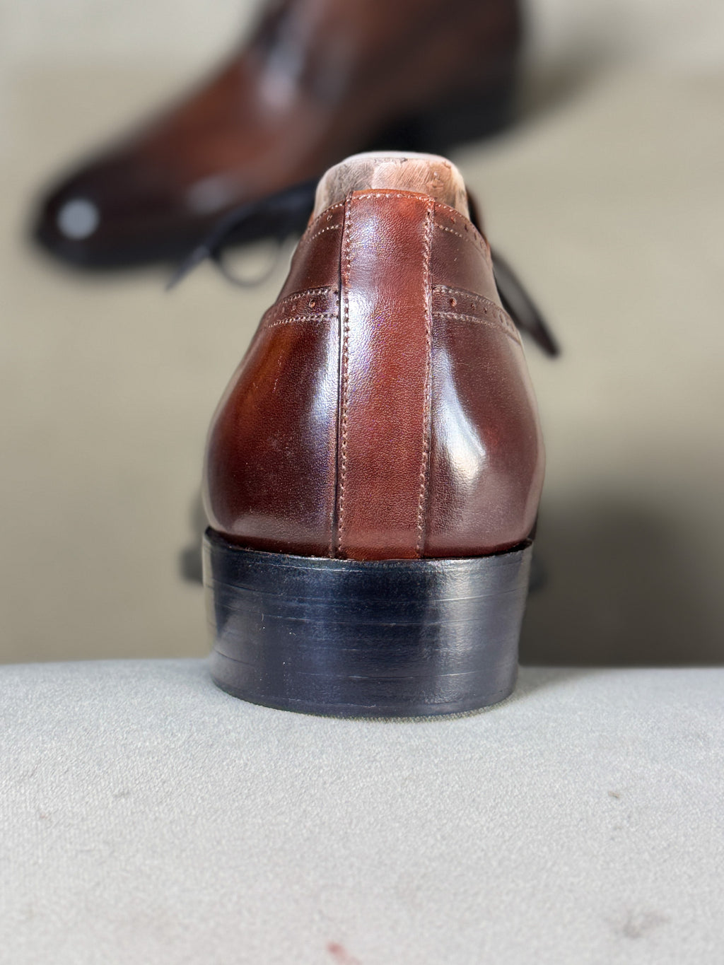 chestnut brown patina oxford