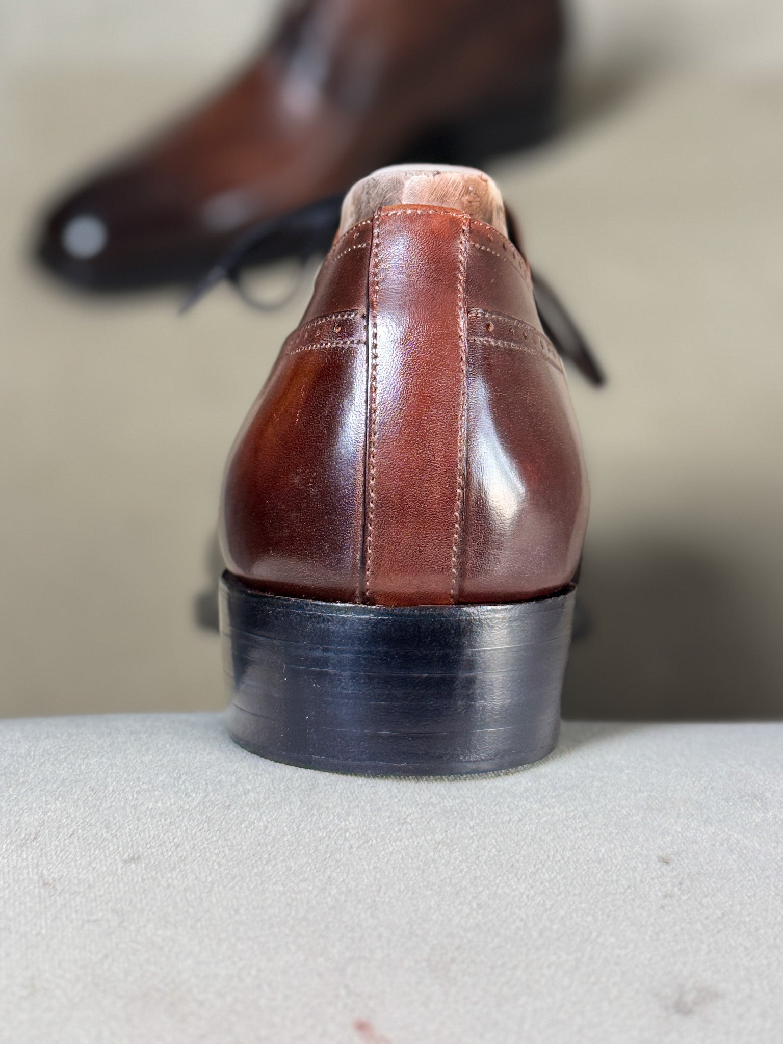chestnut brown patina oxford