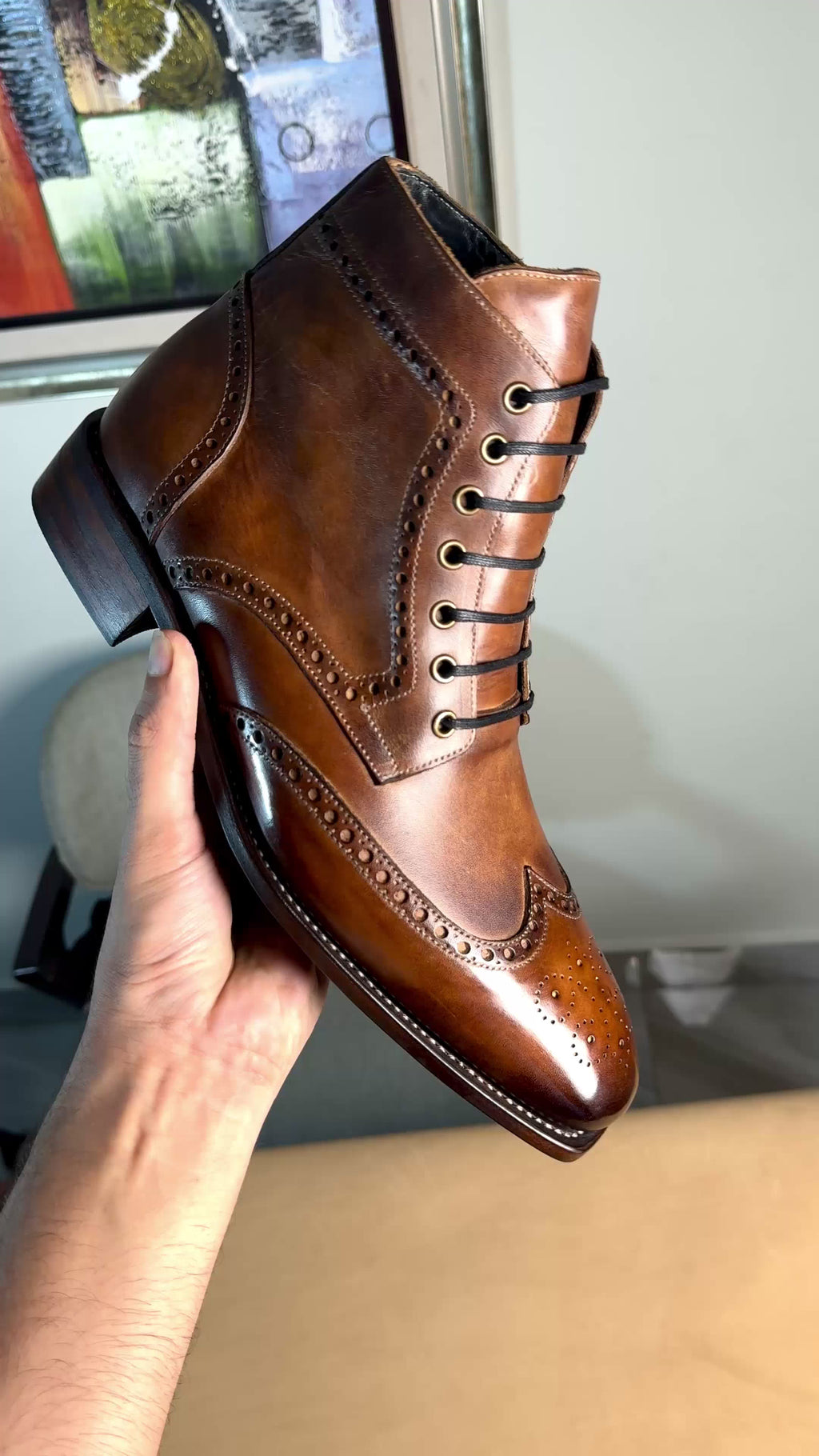 The Highland Crest - Wingtip Boots