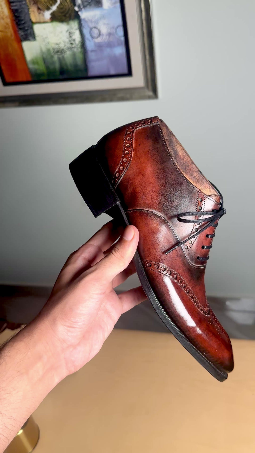 The Crimson - Hand Patina Oxford